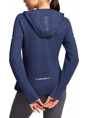 Cozy Women's Fleece Hoodie with Thermal Fabric & Reflective Zipper Pocket